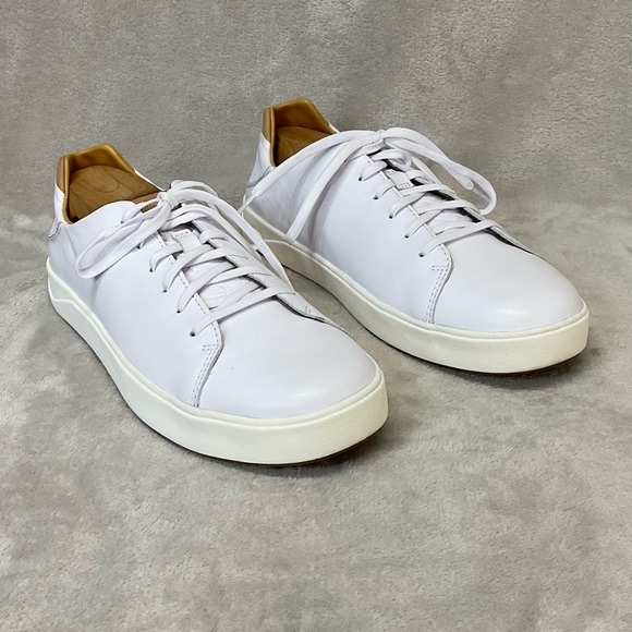 OluKai Lae’ahi Li’ Ili White Leather Sneaker Mens 10.5 - Picture 2 of 9
